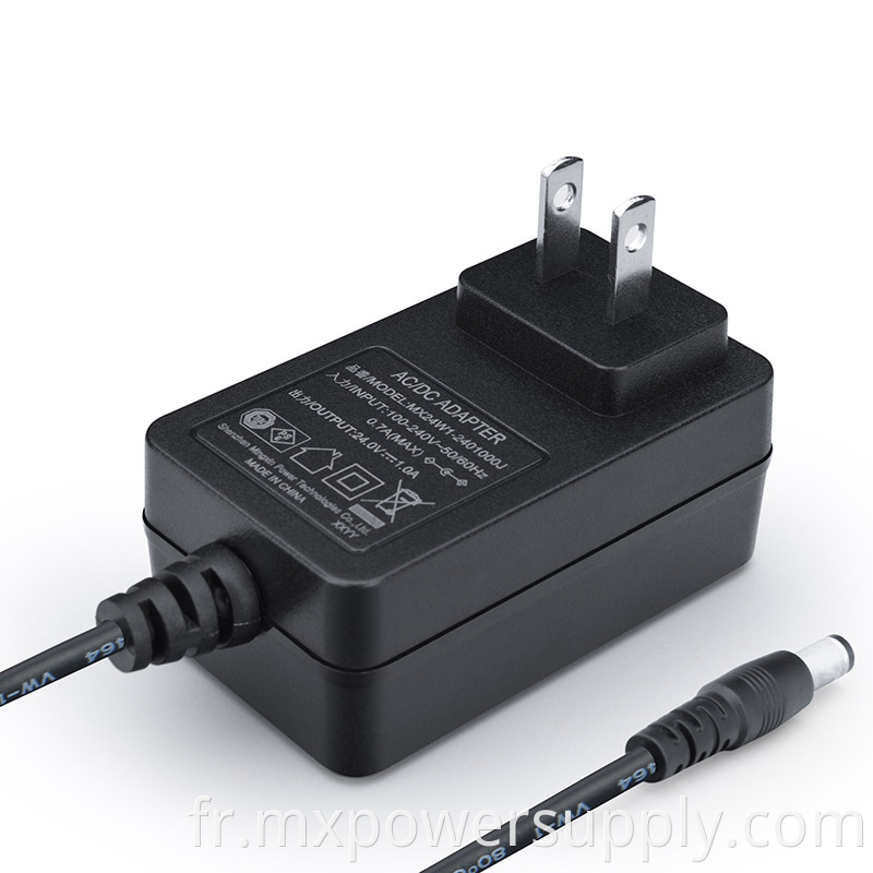 24V1A Japan Plug power adapter wiht pse 